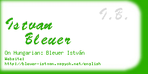 istvan bleuer business card