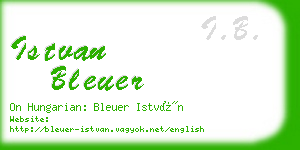 istvan bleuer business card